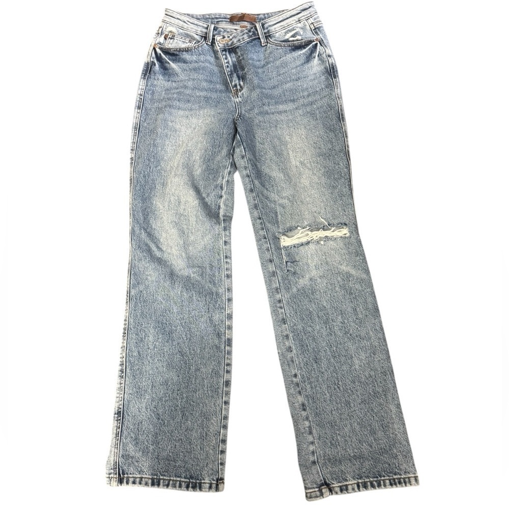 Judy Blue Light Blue Dad Distressed Jeans Size 29